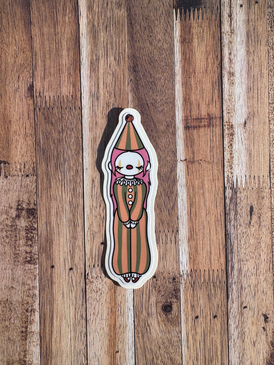 Clown Girl, Laminated Matt vinyl sticker