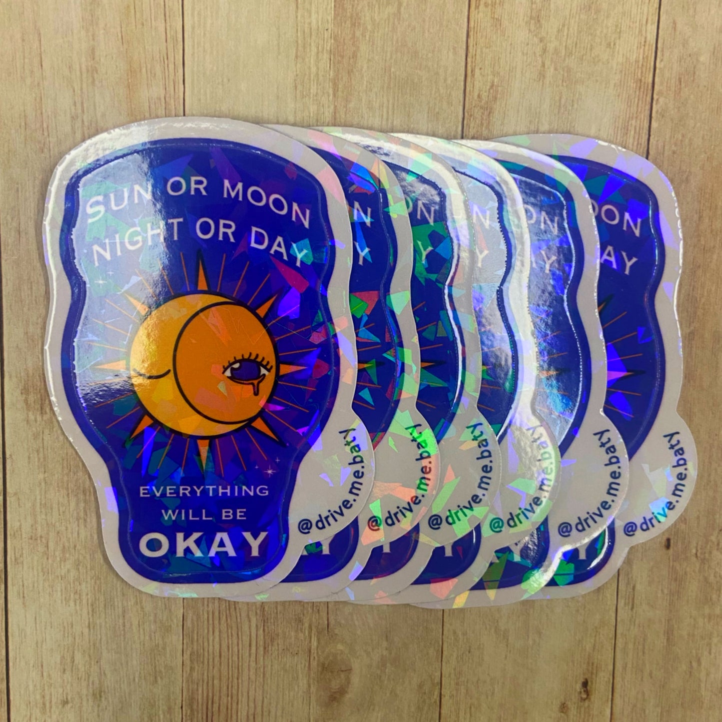 Golden Wishes ‘everything will be okay’ holographic sticker