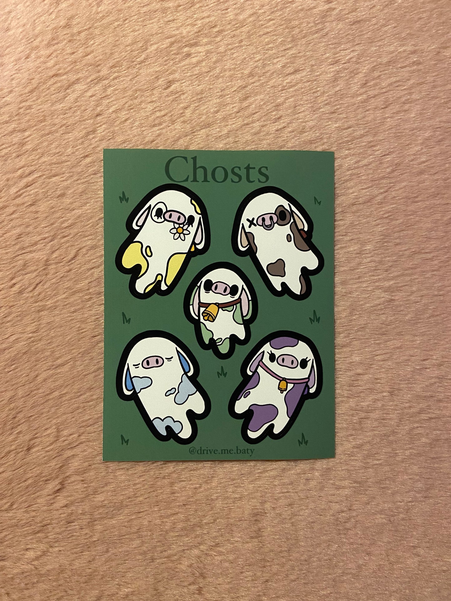 Chosts matt vinyl sticker sheets