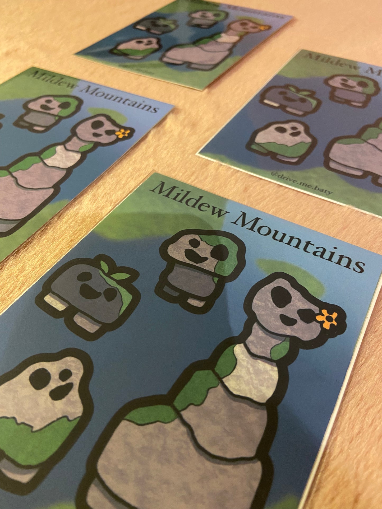 Mildew Mountains matt vinyl sticker sheet