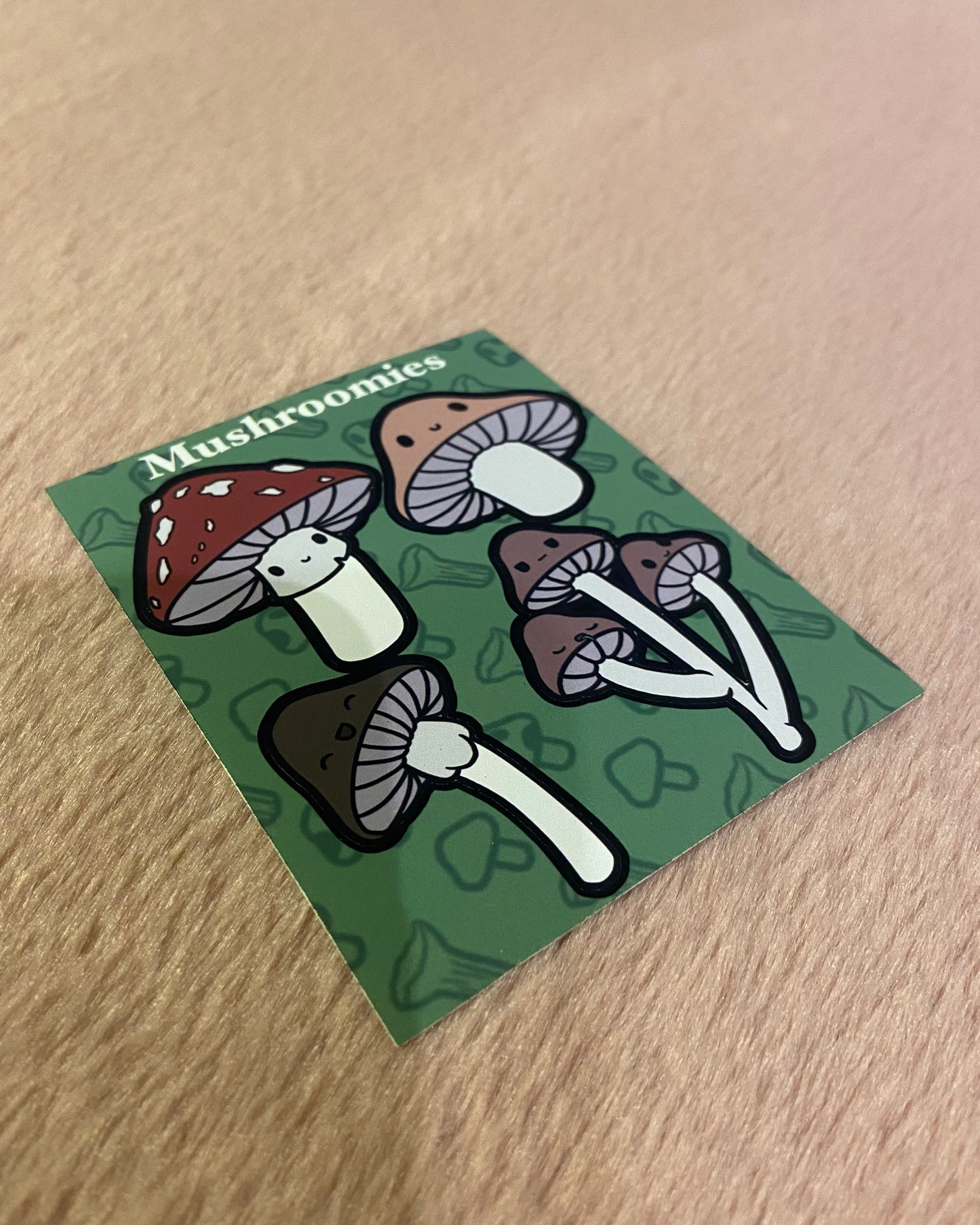 Mushroomies matt vinyl sticker sheet