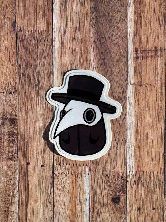 Plague Doctor, Laminated Matt vinyl sticker