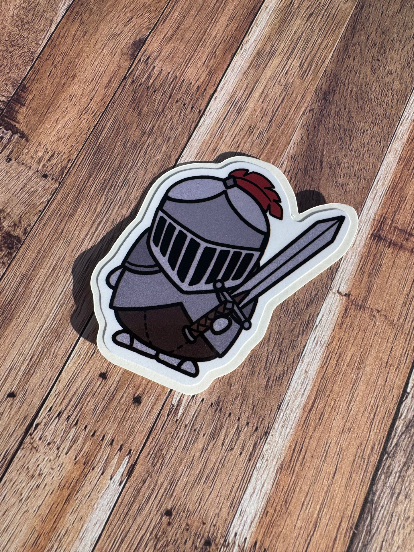 Knight In Shining Armour, Laminated Matt vinyl sticker