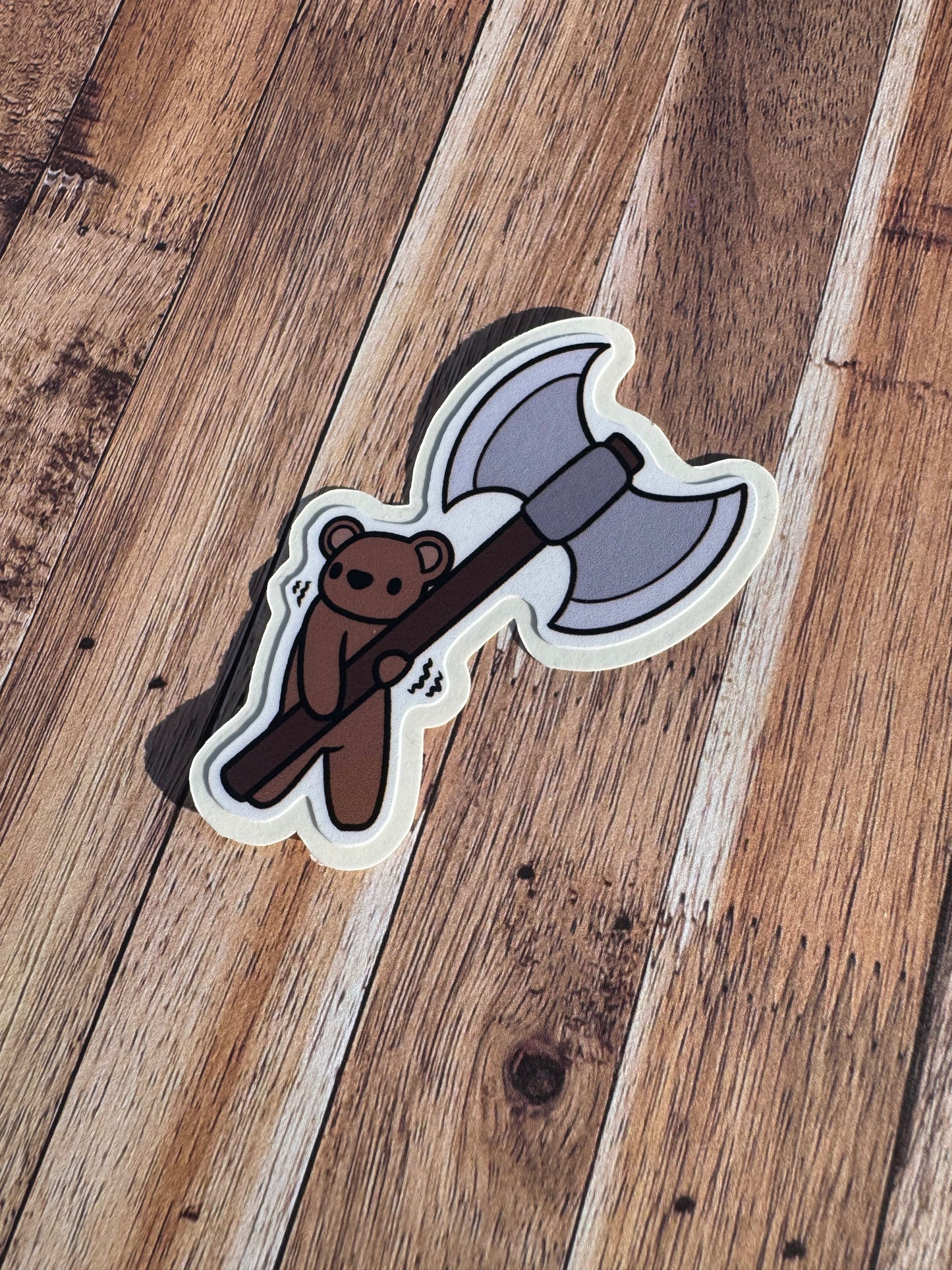 Naughty Bear, Laminated Matt vinyl sticker