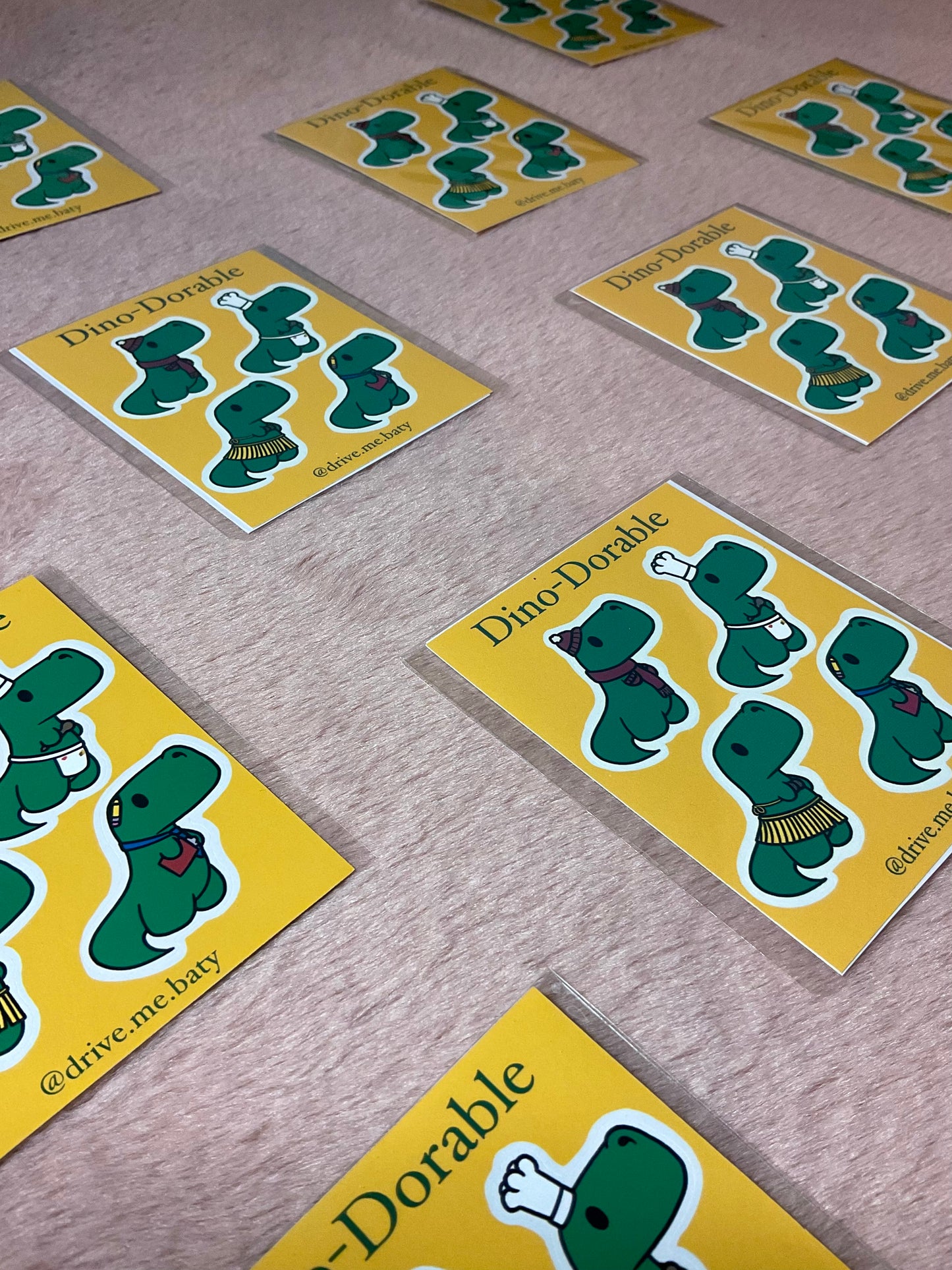 Dino-Dorable matt vinyl sticker sheet