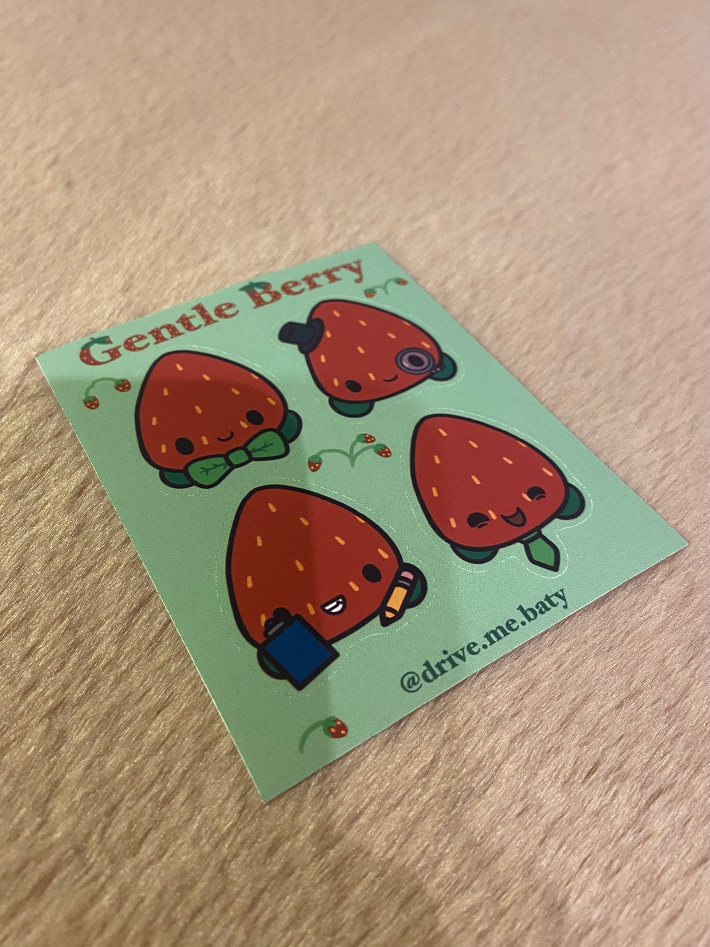 Gentle Berry matt vinyl sticker sheet