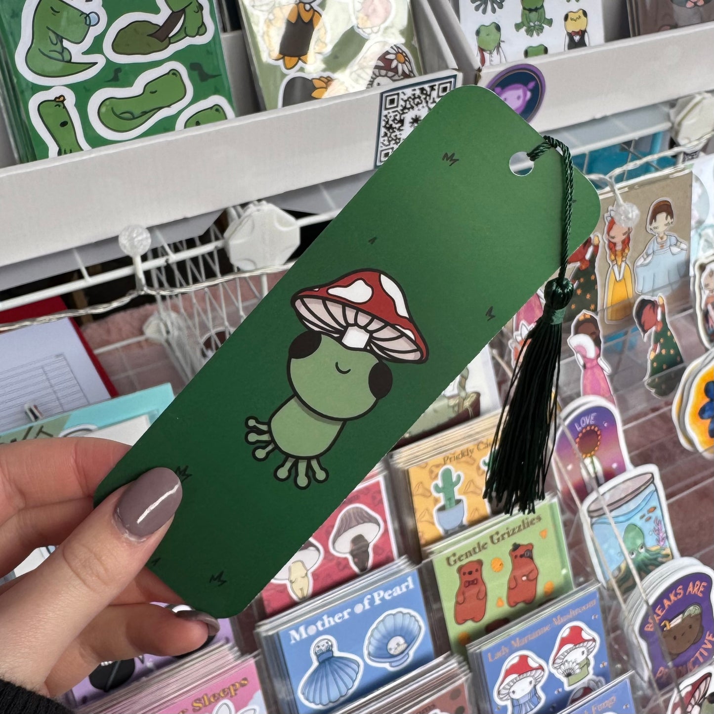 Fungi Frog, Froggy Toadstool bookmark