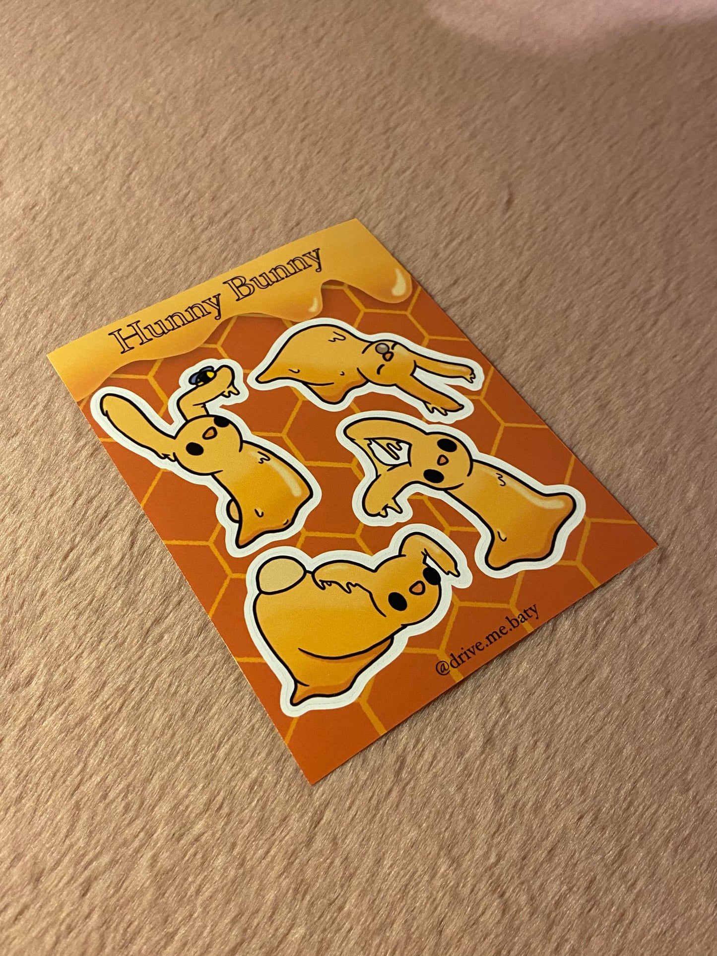 Hunny Bunny matt vinyl sticker sheet