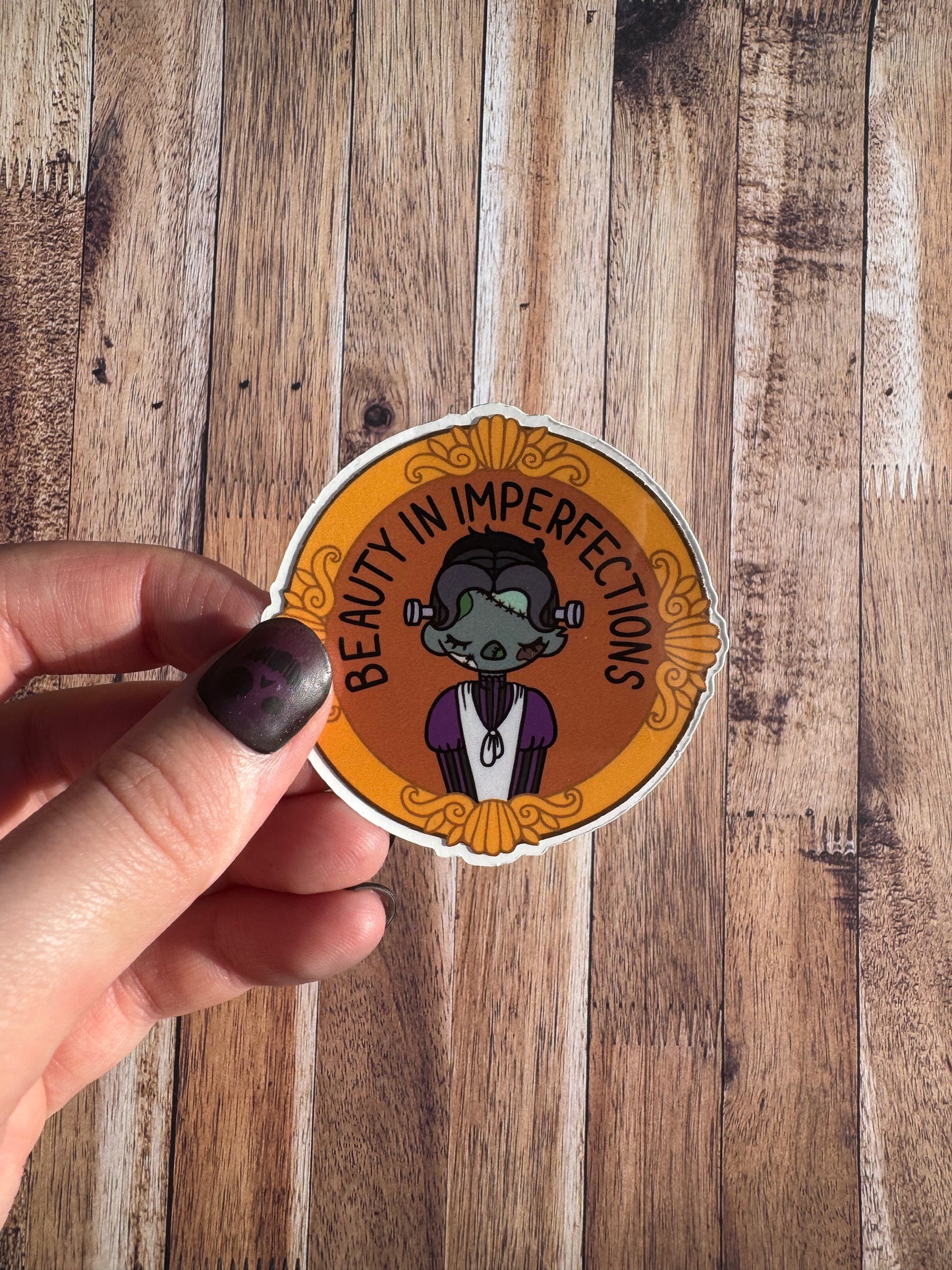 Franken Beauty, Laminated Matt vinyl sticker