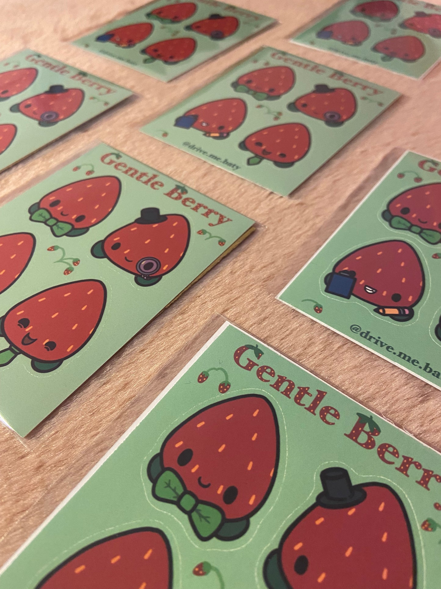 Gentle Berry matt vinyl sticker sheet