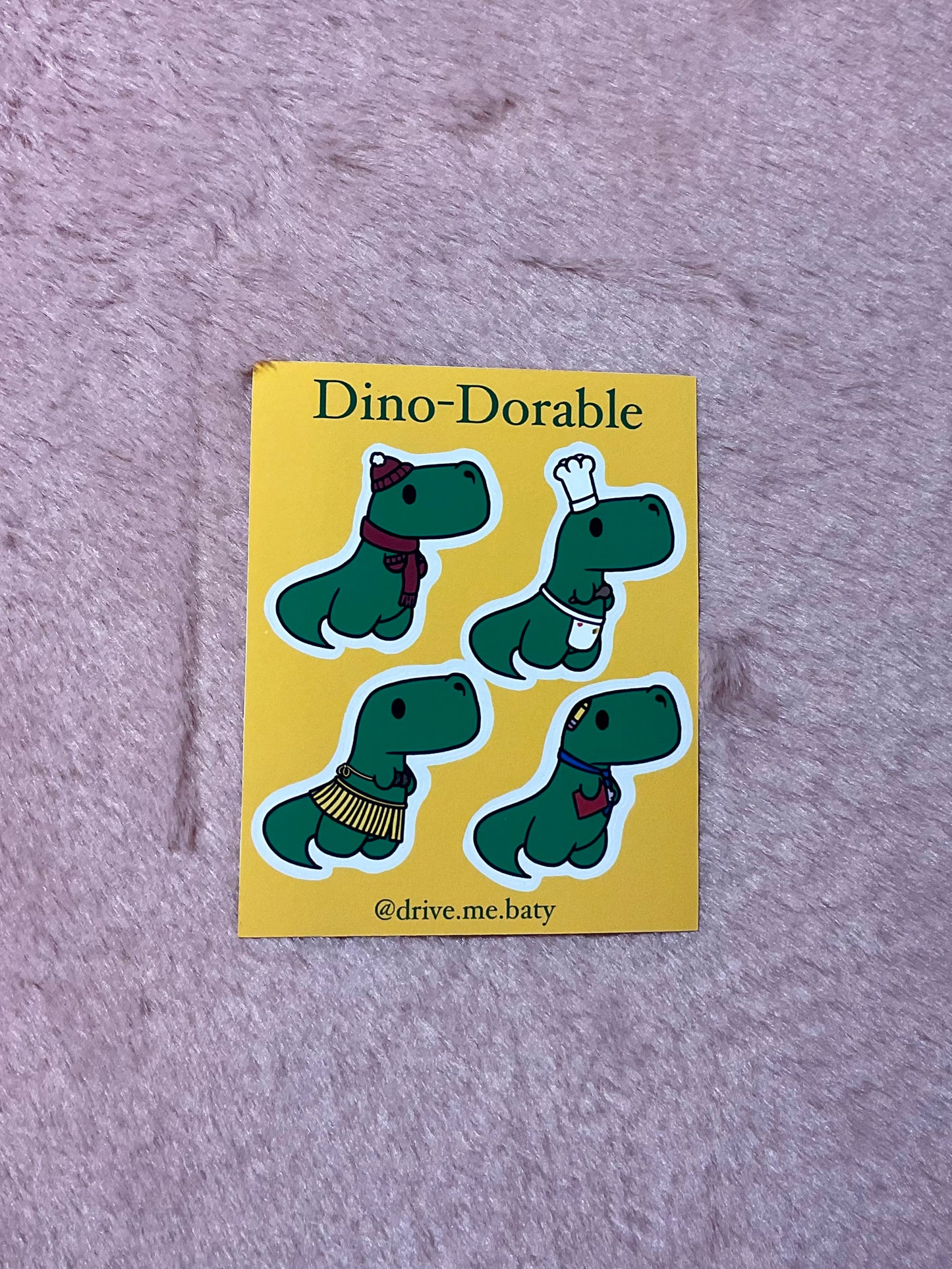 Dino-Dorable matt vinyl sticker sheet