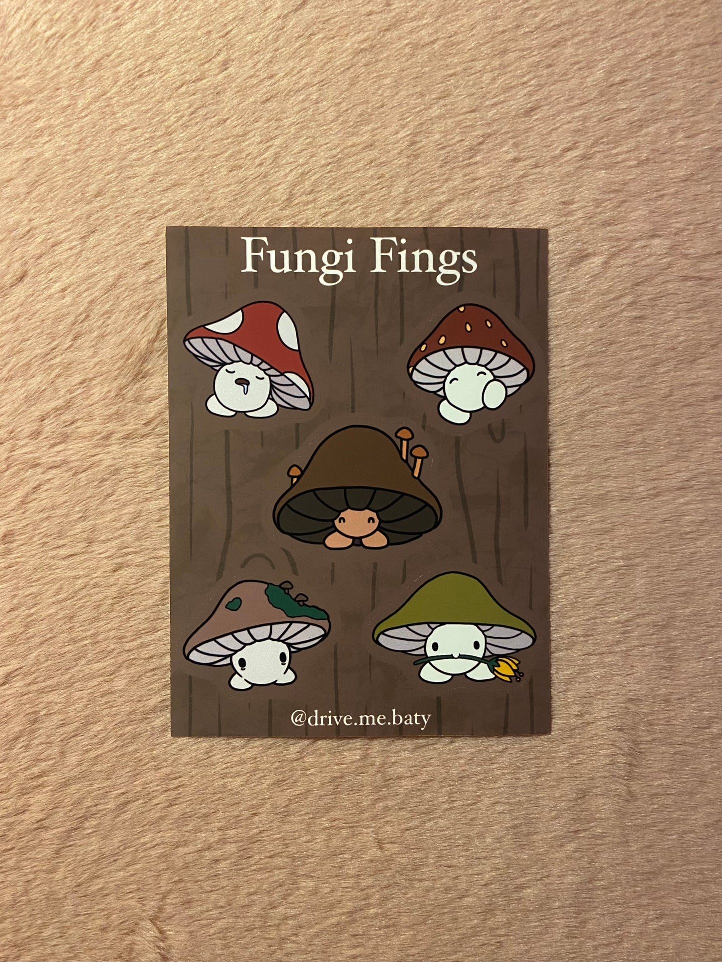 Fungi Fings matt vinyl sticker sheet