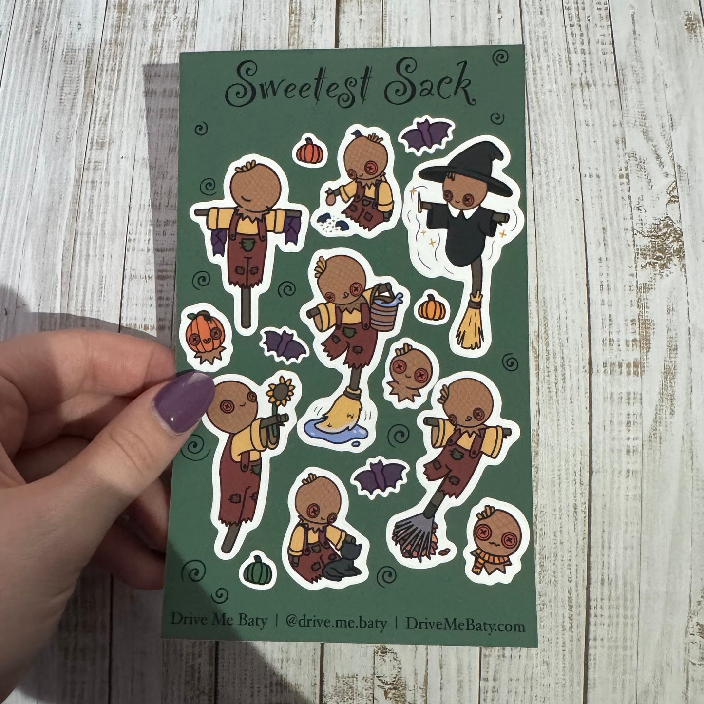 Sweetest Sack matt vinyl sticker sheet