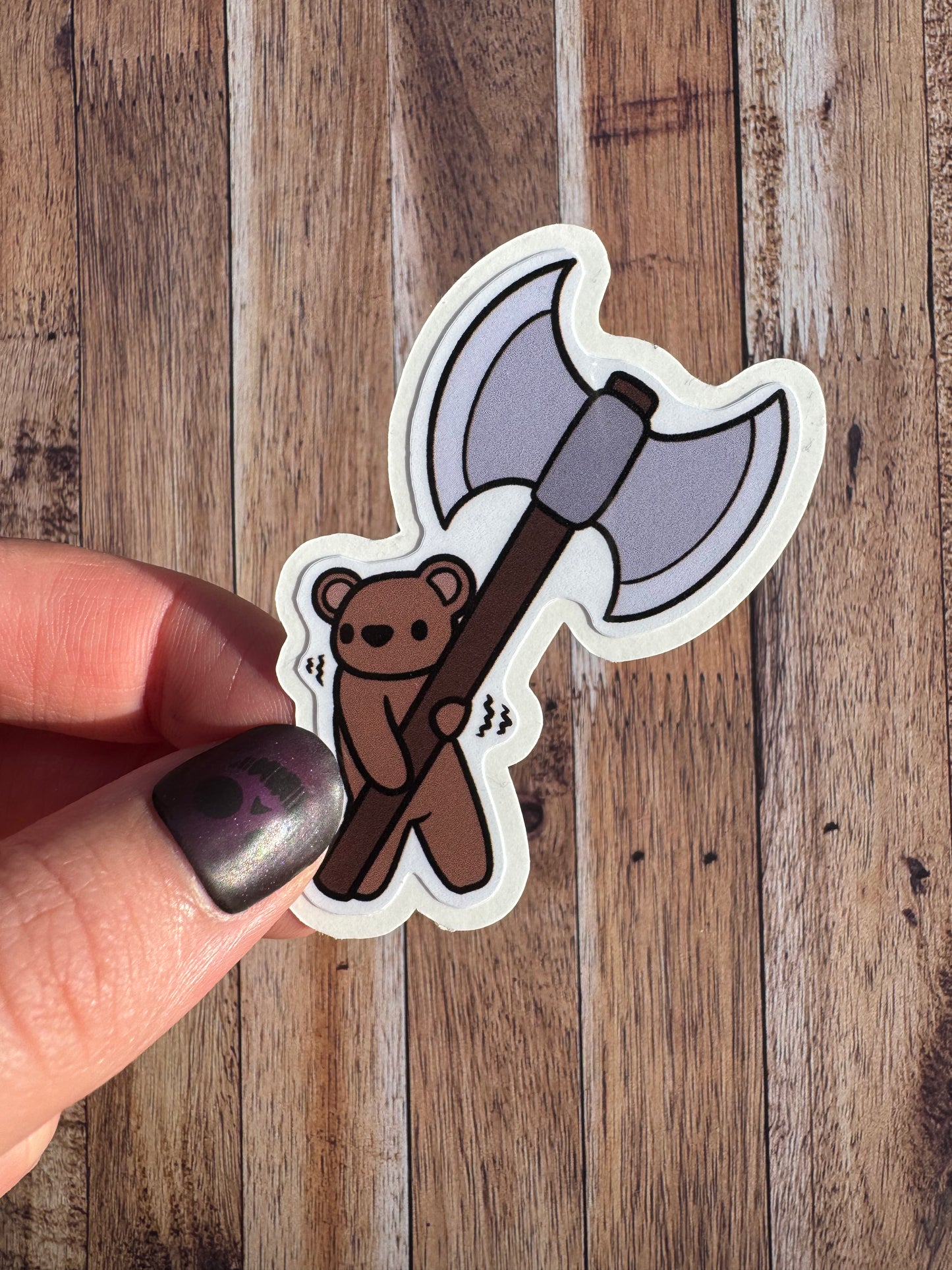 Naughty Bear, Laminated Matt vinyl sticker
