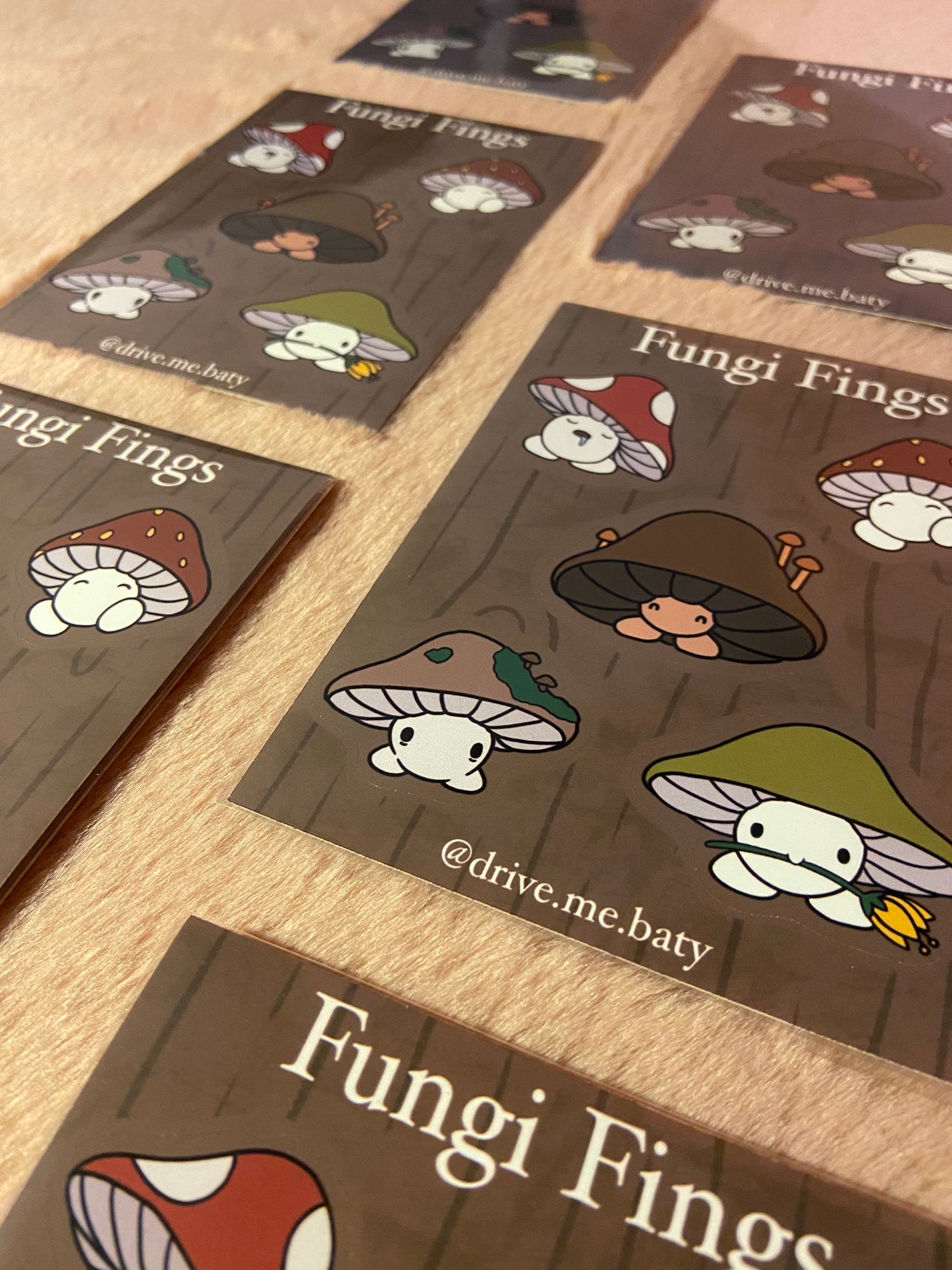 Fungi Fings matt vinyl sticker sheet