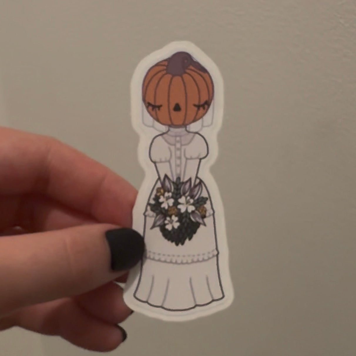 Pumpkin Bride Sticker - Lillies