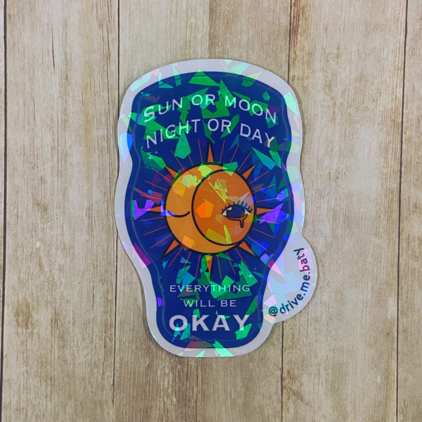 Golden Wishes ‘everything will be okay’ holographic sticker