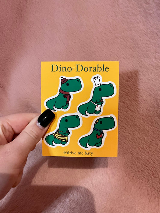 Dino-Dorable matt vinyl sticker sheet