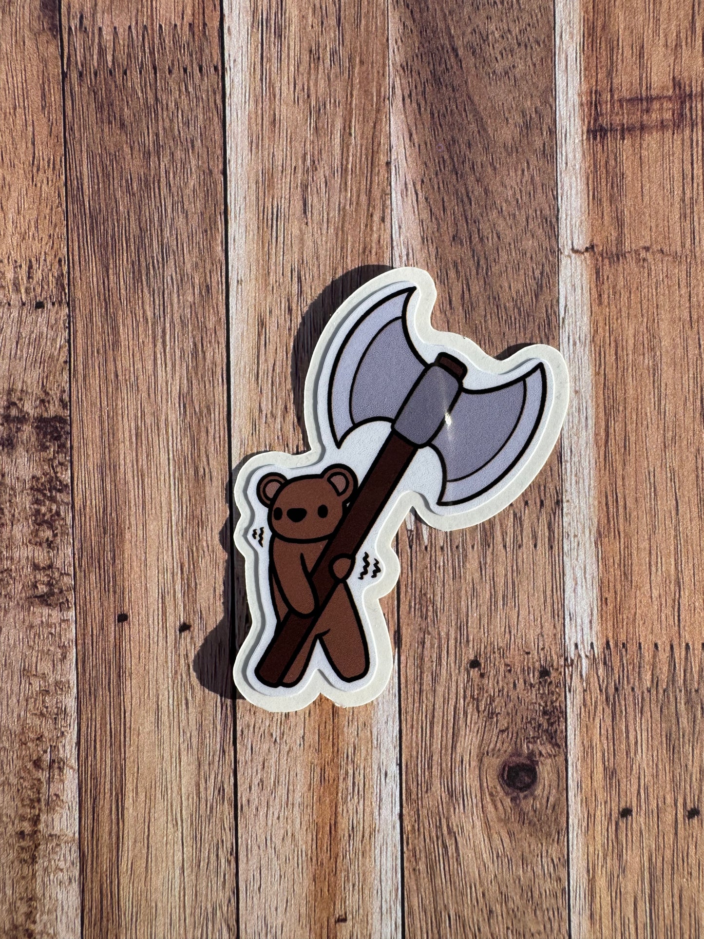 Naughty Bear, Laminated Matt vinyl sticker