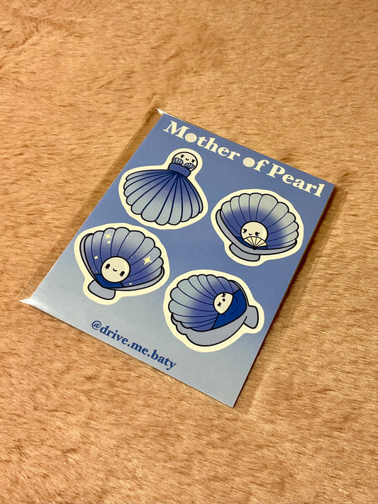 Mother Of Pearl matt vinyl sticker sheet