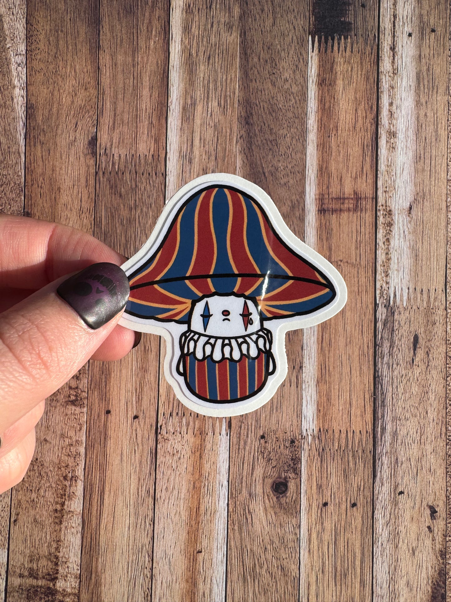 Fungi Fool, Laminated Matt vinyl sticker