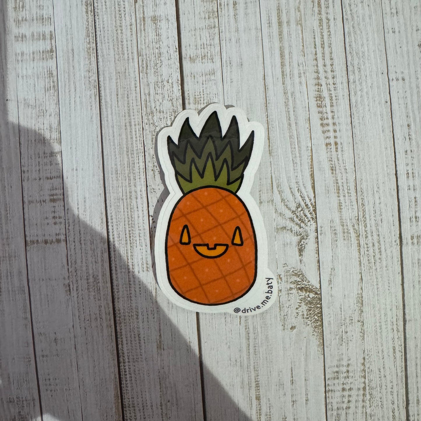 Spooky pineapple laminated vinyl sticker