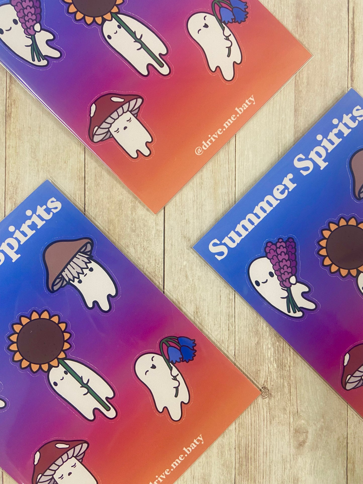 Summer Spirits matt vinyl sticker sheets