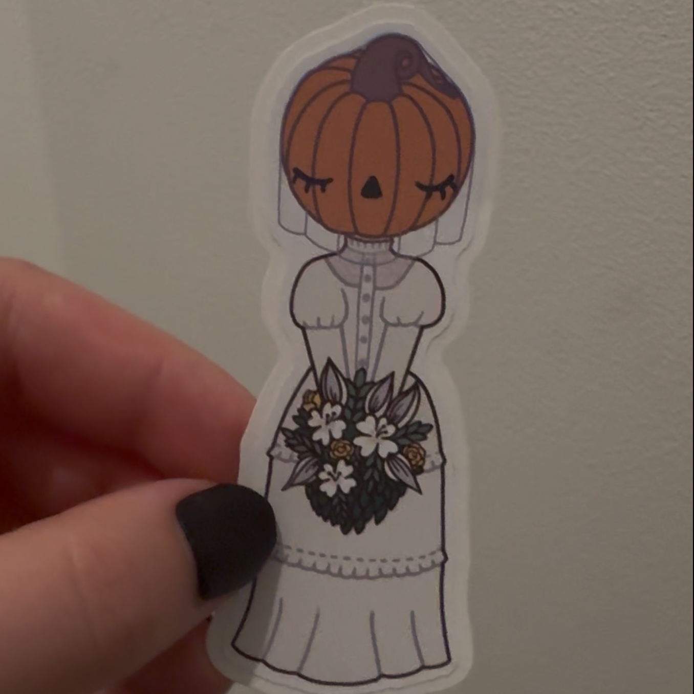 Pumpkin Bride Sticker - Lillies