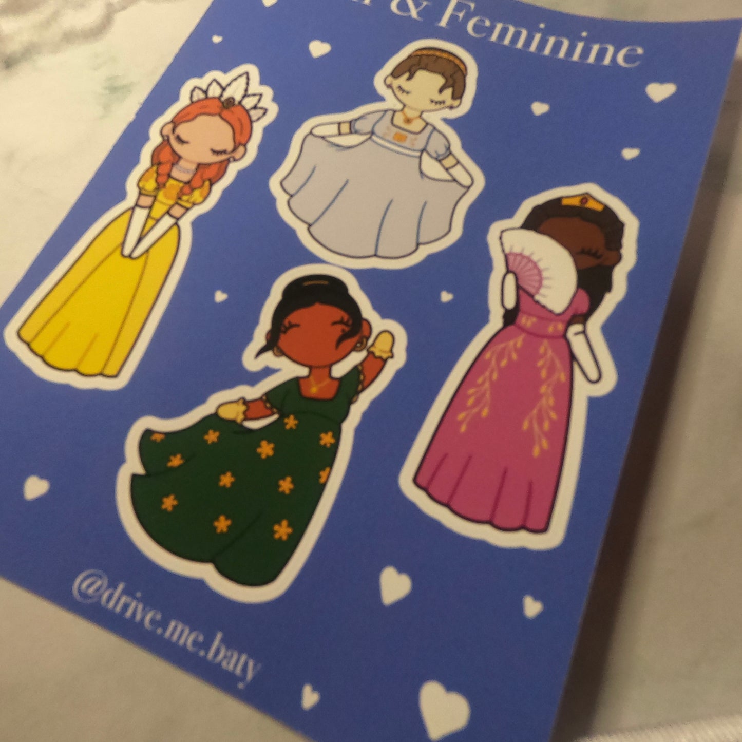 Fair & Feminine sticker sheet