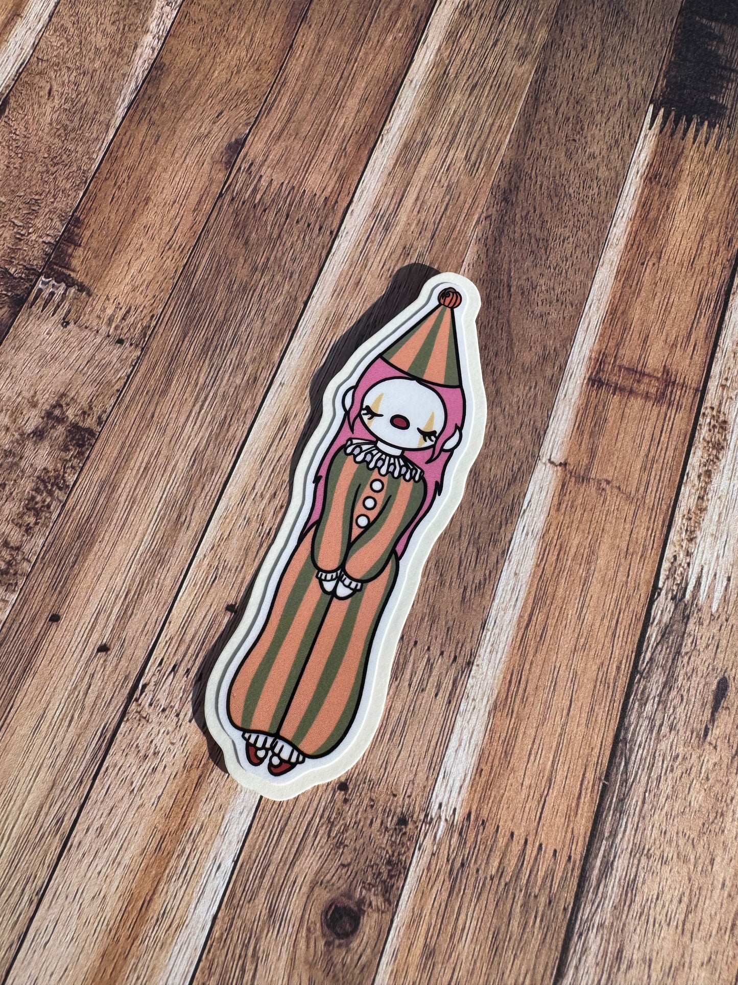 Clown Girl, Laminated Matt vinyl sticker