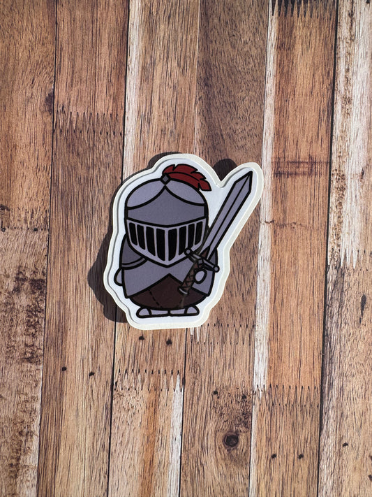 Knight In Shining Armour, Laminated Matt vinyl sticker