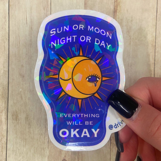 Golden Wishes ‘everything will be okay’ holographic sticker