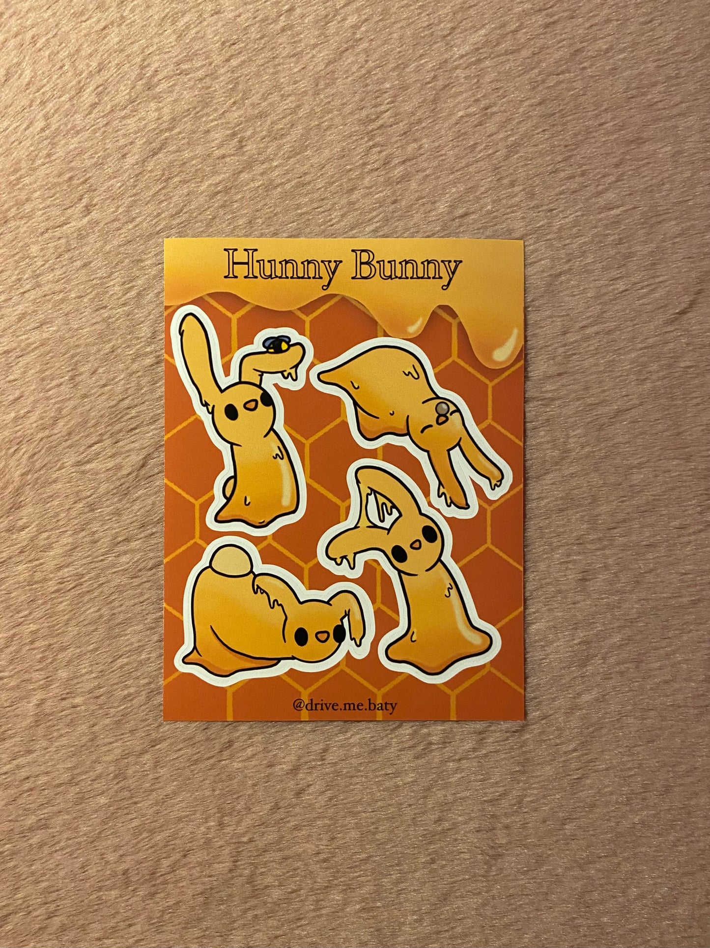 Hunny Bunny matt vinyl sticker sheet