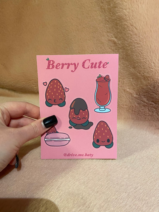Berry Love matt vinyl sticker sheet