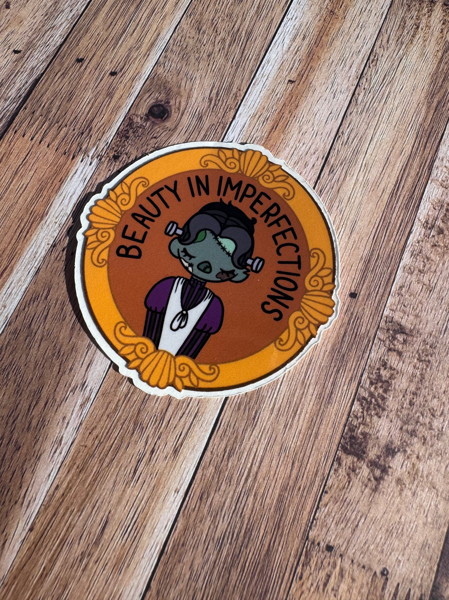 Franken Beauty, Laminated Matt vinyl sticker