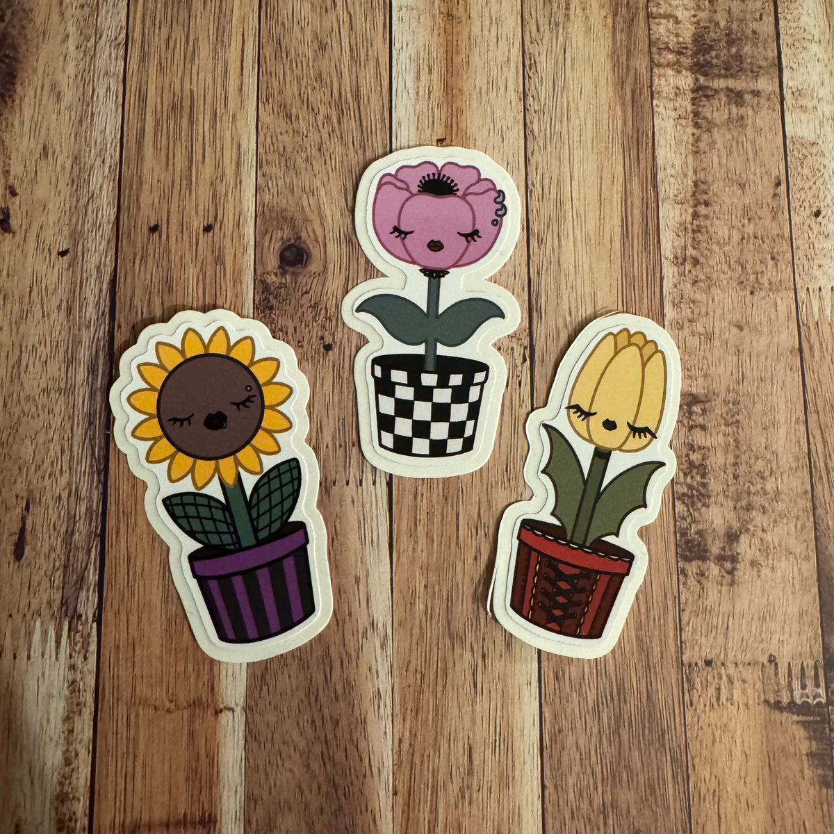Poser Posies, Gothic Flowers, Matt vinyl sticker pack