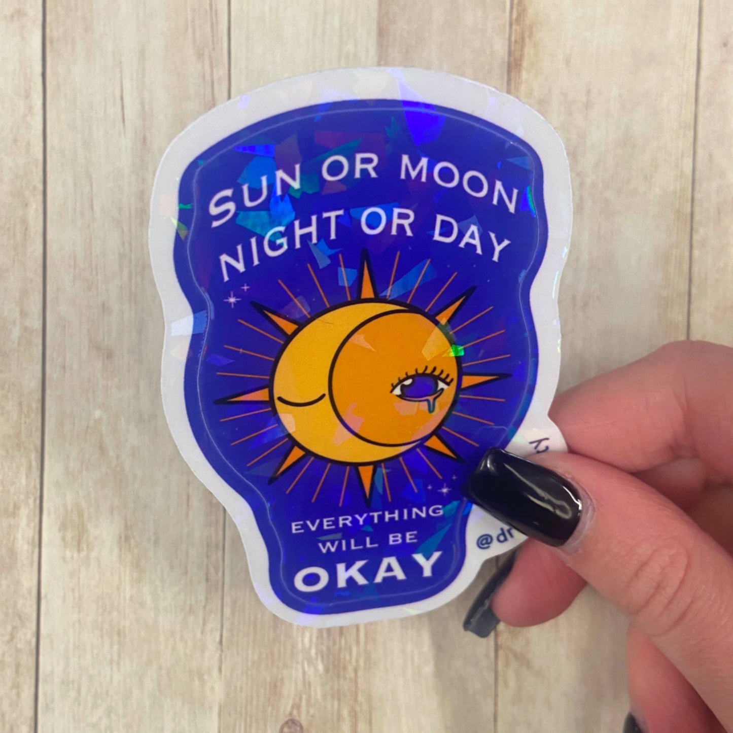 Golden Wishes ‘everything will be okay’ holographic sticker