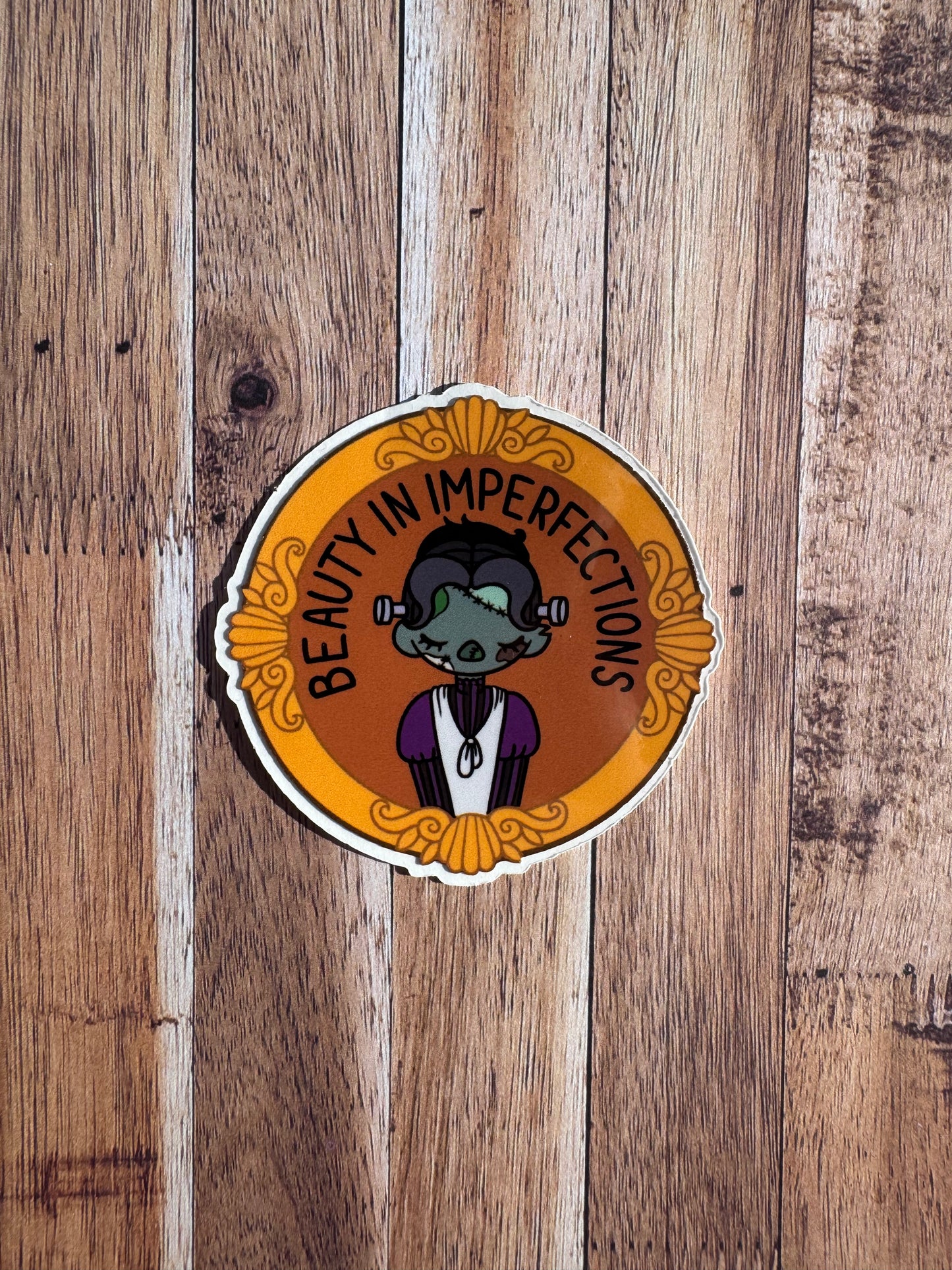Franken Beauty, Laminated Matt vinyl sticker