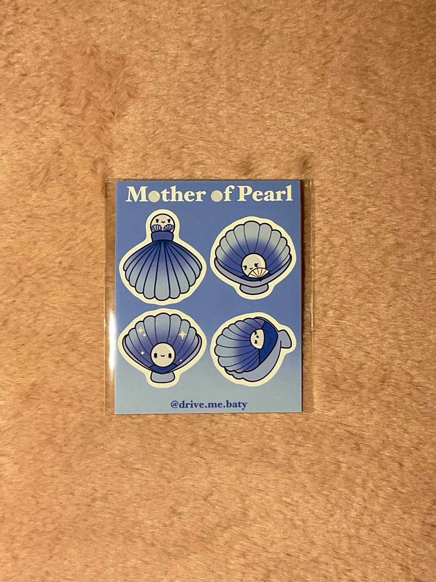 Mother Of Pearl matt vinyl sticker sheet