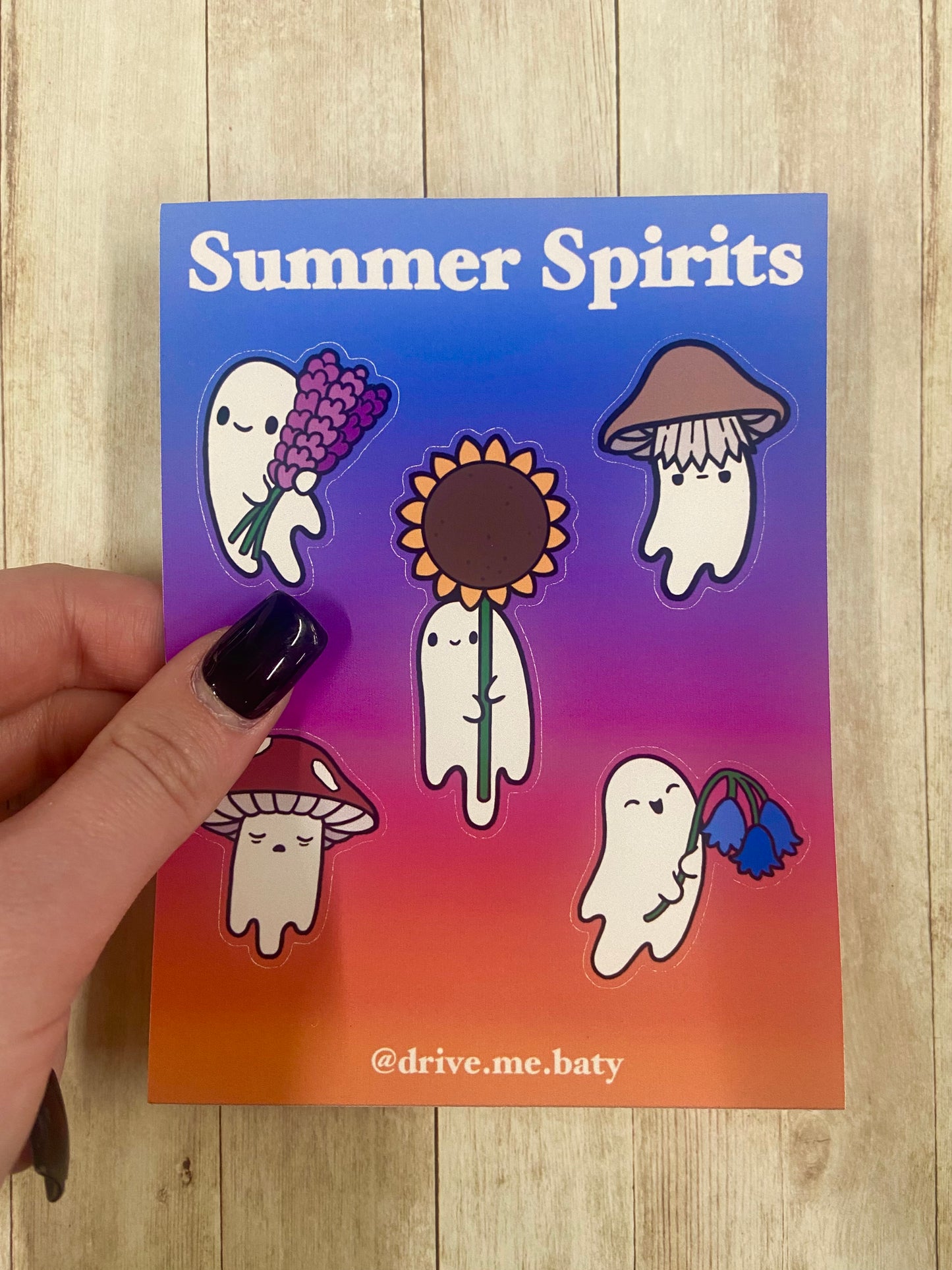Summer Spirits matt vinyl sticker sheets