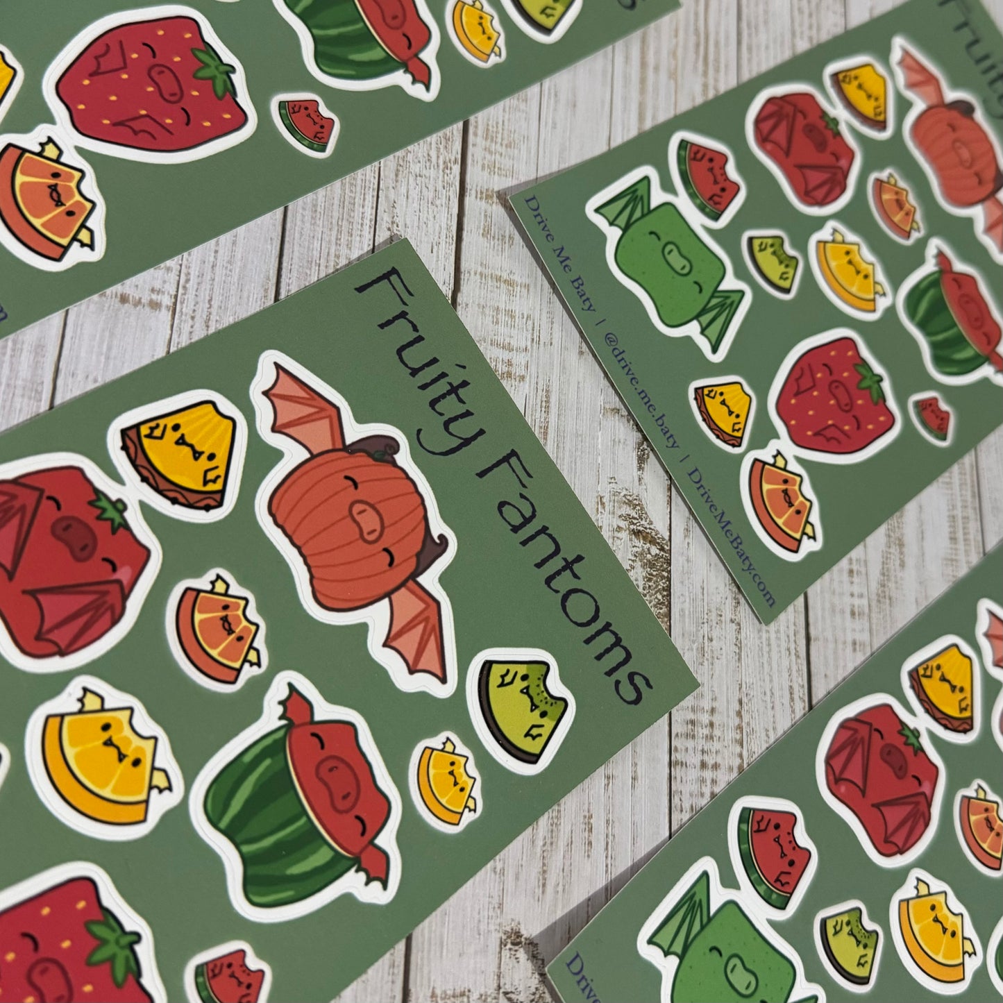 Fruity Fandom matt vinyl sticker sheet