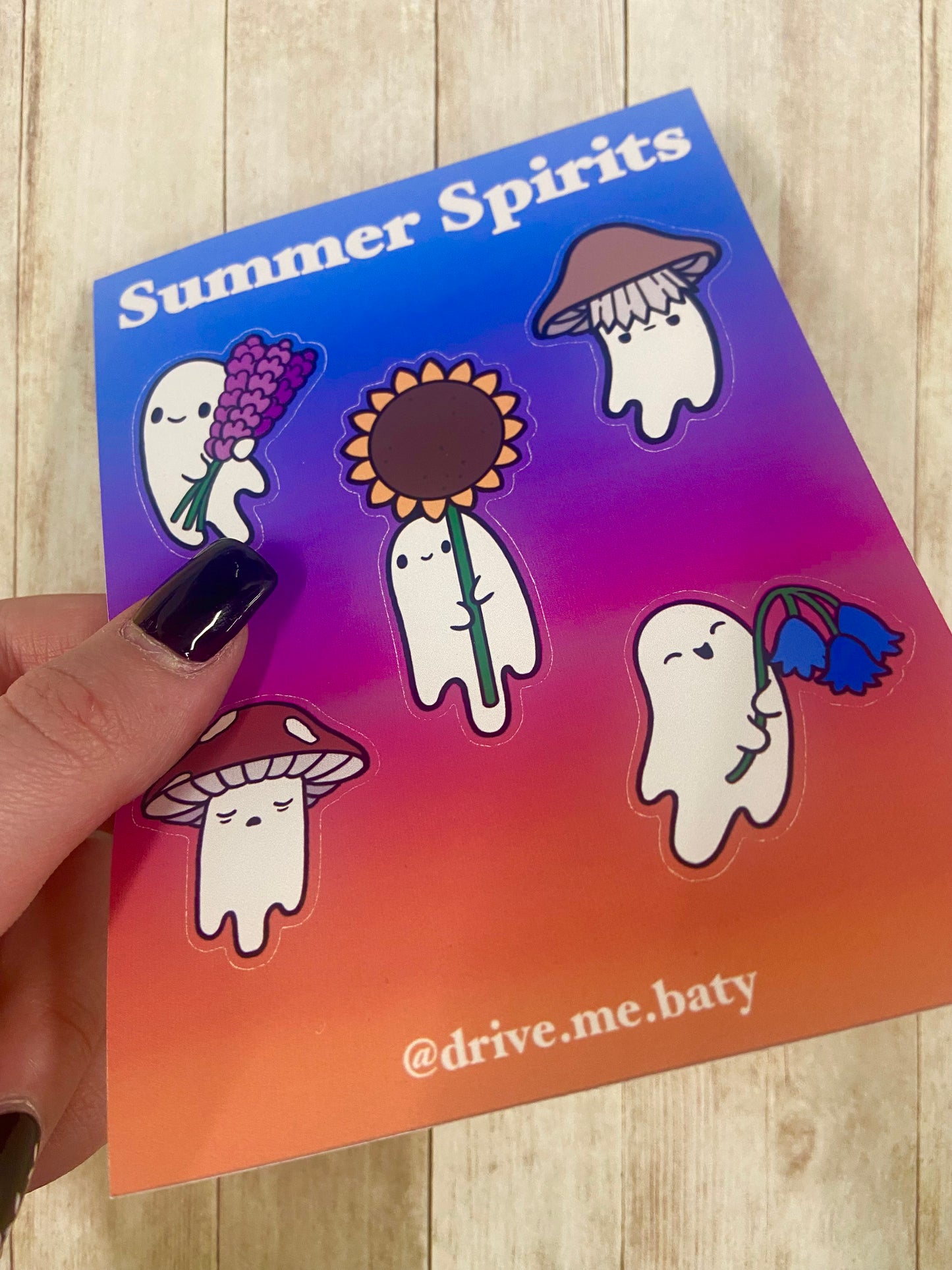 Summer Spirits matt vinyl sticker sheets