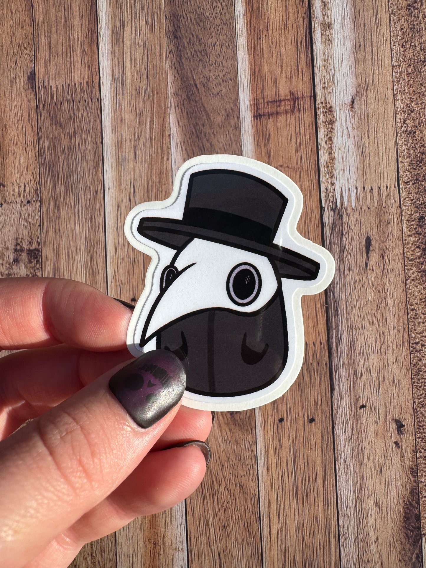 Plague Doctor, Laminated Matt vinyl sticker