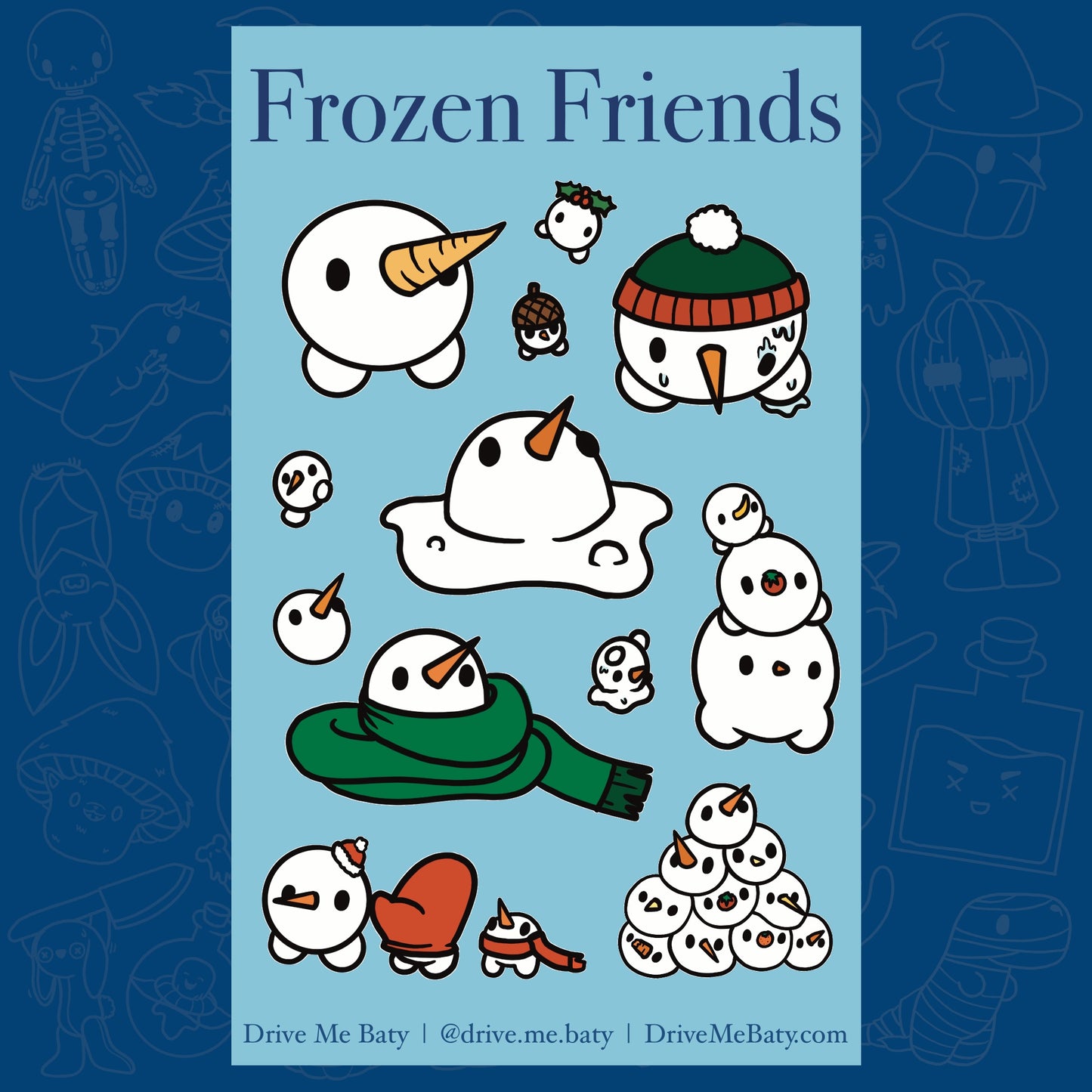 Frozen Friends sticker sheet