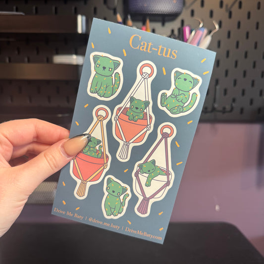 Cac-Tus Matt vinyl sticker sheet