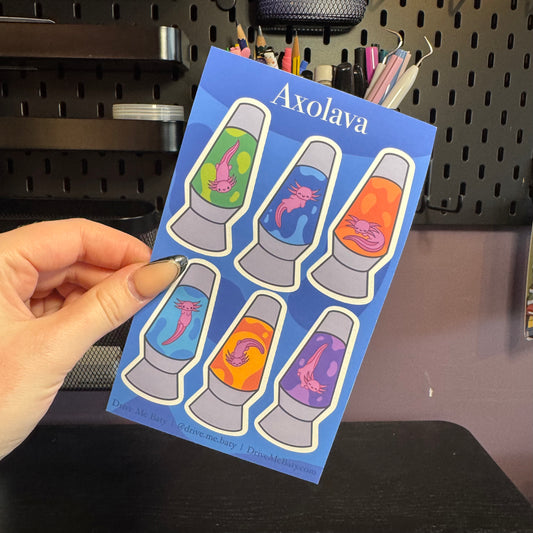 Axo-Lava Matt vinyl sticker sheet